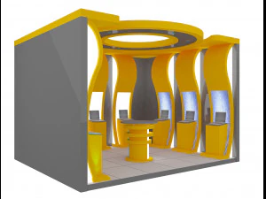 부스 전시 스탠드 a 14a 3D 모델