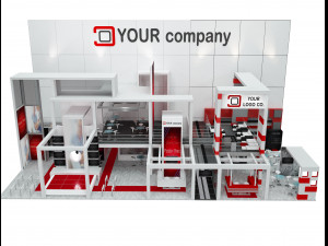 booth exhibition stand a 500a 3D Модель
