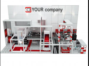 부스 전시 스탠드 a 500a 3D 모델