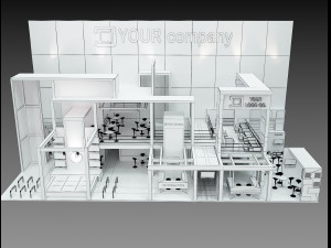 booth exhibition stand a 500a 3Dモデル