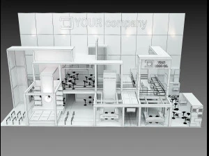 booth exhibition stand a 500a 3D Model