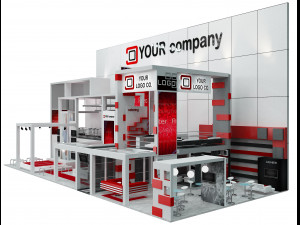 booth exhibition stand a 500a 3Dモデル