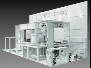 booth exhibition stand a 500a 3Dモデル