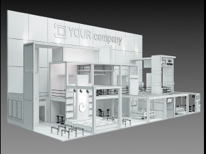 booth exhibition stand a 500a 3Dモデル