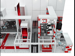 booth exhibition stand a 500a 3Dモデル