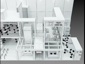booth exhibition stand a 500a 3Dモデル
