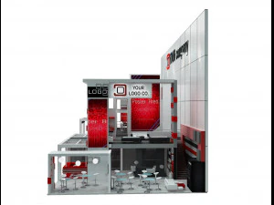 booth exhibition stand a 500a 3D Model