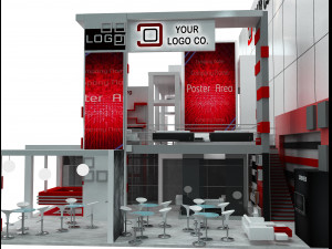 booth exhibition stand a 500a 3Dモデル