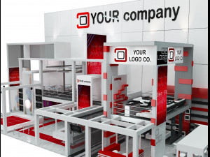 booth exhibition stand a 500a 3Dモデル