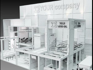 booth exhibition stand a 500a 3Dモデル