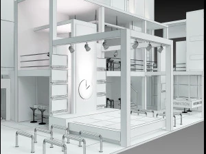 booth exhibition stand a 500a 3D Model