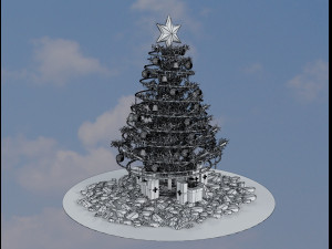 christmas tree gift a501 3D Модель