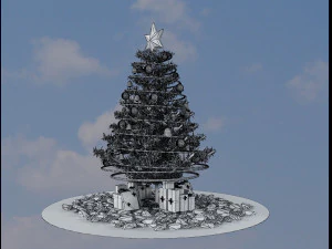 christmas tree gift a501 3D Model