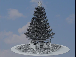 christmas tree gift a501 3D Model