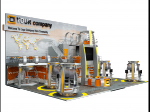 booth exhibition stand a502a 3D Model