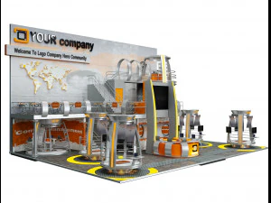 부스 전시대 a502a 3D 모델