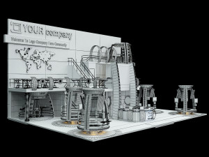 booth exhibition stand a502a 3D Модель