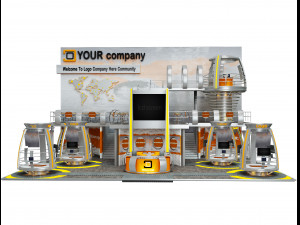 booth exhibition stand a502a 3D Модель