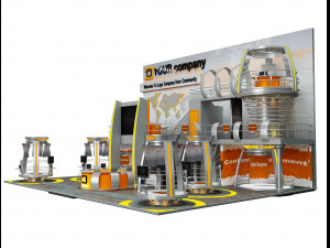 booth exhibition stand a502a 3D Модель