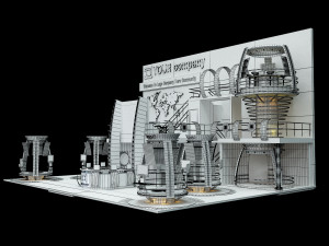 booth exhibition stand a502a 3D Модель