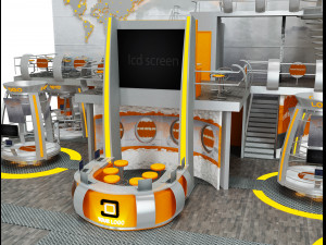 booth exhibition stand a502a 3D Модель