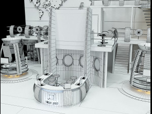 booth exhibition stand a502a 3D Модель