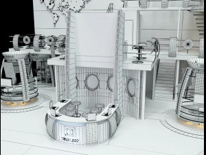 booth exhibition stand a502a 3D Model