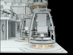 booth exhibition stand a502a 3D Model