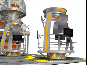 booth exhibition stand a502a 3D Модель