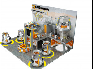 booth exhibition stand a502a 3D Модель