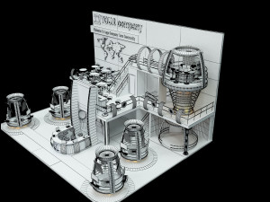 booth exhibition stand a502a 3D Модель