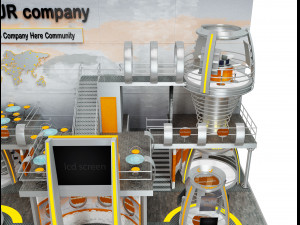 booth exhibition stand a502a 3D Модель