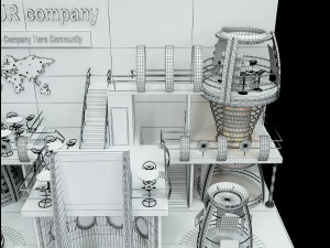 booth exhibition stand a502a 3D Модель