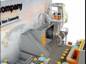 booth exhibition stand a502a 3D Модель