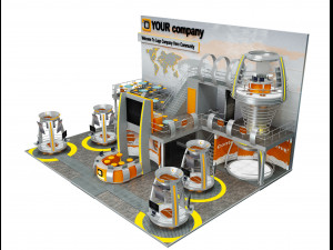 booth exhibition stand a502a 3D Модель