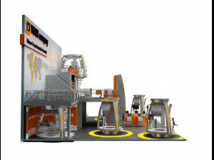 booth exhibition stand a502a 3D Модель