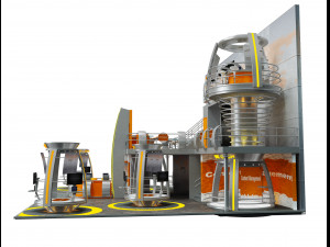 booth exhibition stand a502a 3D Модель