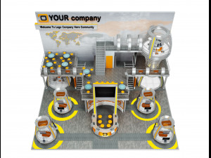 booth exhibition stand a502a 3D Модель