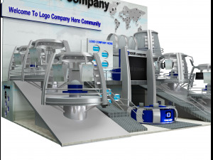 booth exhibition stand a502a 3D Модель