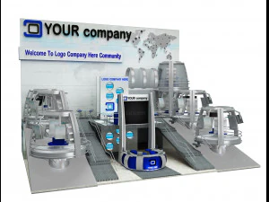 booth exhibition stand a502a 3D Model