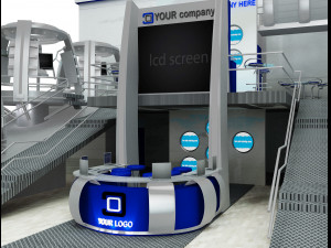 booth exhibition stand a502a 3D Модель