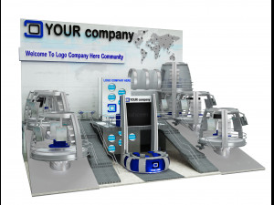 booth exhibition stand a502b 3D मॉडल
