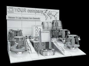 booth exhibition stand a502b Modelo 3D