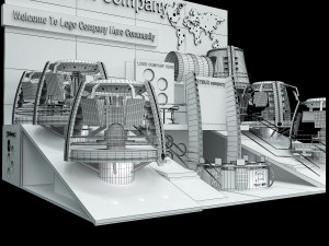 booth exhibition stand a502b Modelo 3D