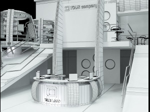 booth exhibition stand a502b Modelo 3D