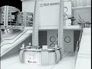 booth exhibition stand a502b 3D Model