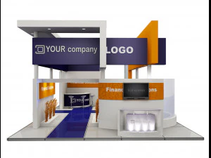 booth exhibition stand a503 3D Model