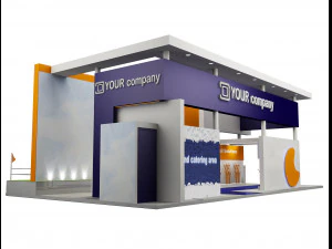 booth exhibition stand a503 3D Model
