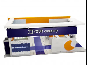 booth exhibition stand a503 3D Model