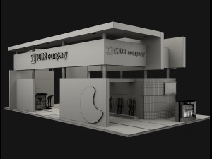 booth exhibition stand a503 Model 3D